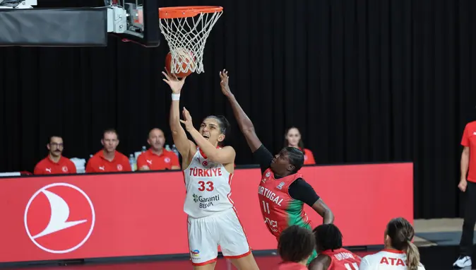 Potanın Perileri Dünya Kupası Hazırlıklarında Portekiz'i 56-44 ile Geçti
