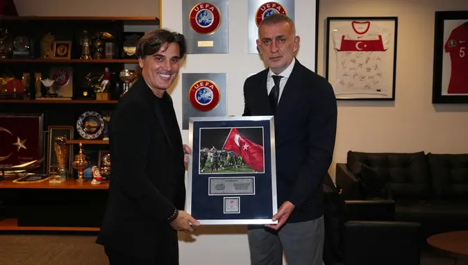 TFF'de Beklenen Buluşma: İbrahim Hacıosmanoğlu ve Vincenzo Montella Vedalaştı